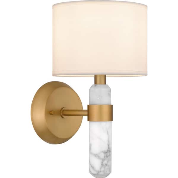 Quoizel Kimberly 1-Light Brushed Weathered Brass Wall Sconce