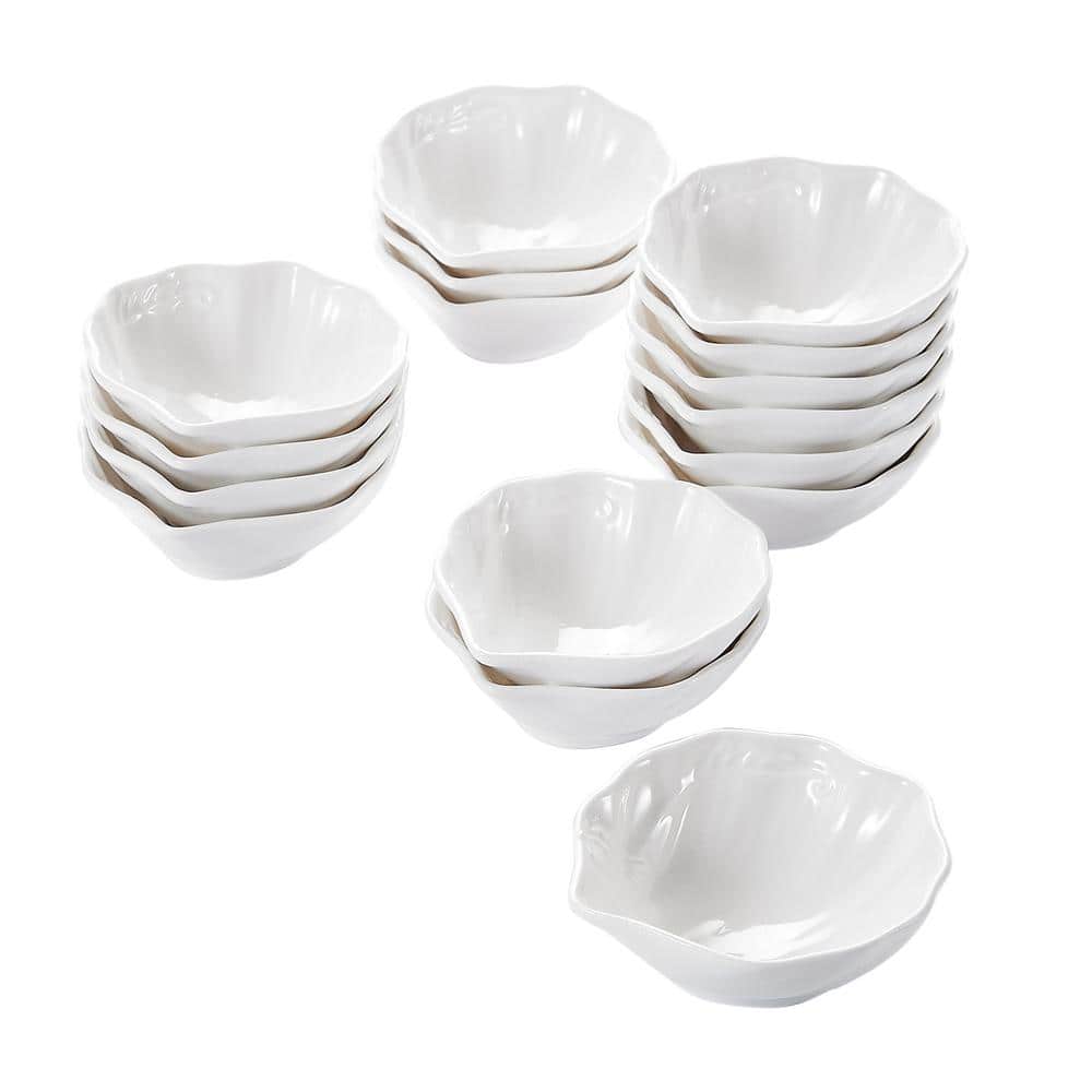 MALACASA 16PCS 3.5" MINI Ceramic Serving Ramekin Dishes Porcelain Dessert Dip 