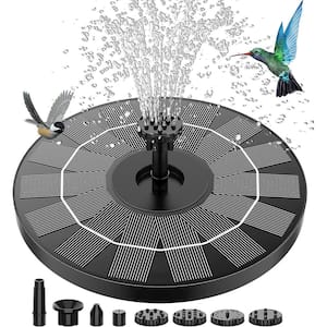 3.5-Watt Solar Fountain, Solar Powered Fountain with 6 Nozzles, Solar Water Fountain