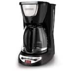 BLACK+DECKER 12-Cup Programmable Stainless Steel Drip Coffee Maker with  Built-In Grinder CM5000B - The Home Depot
