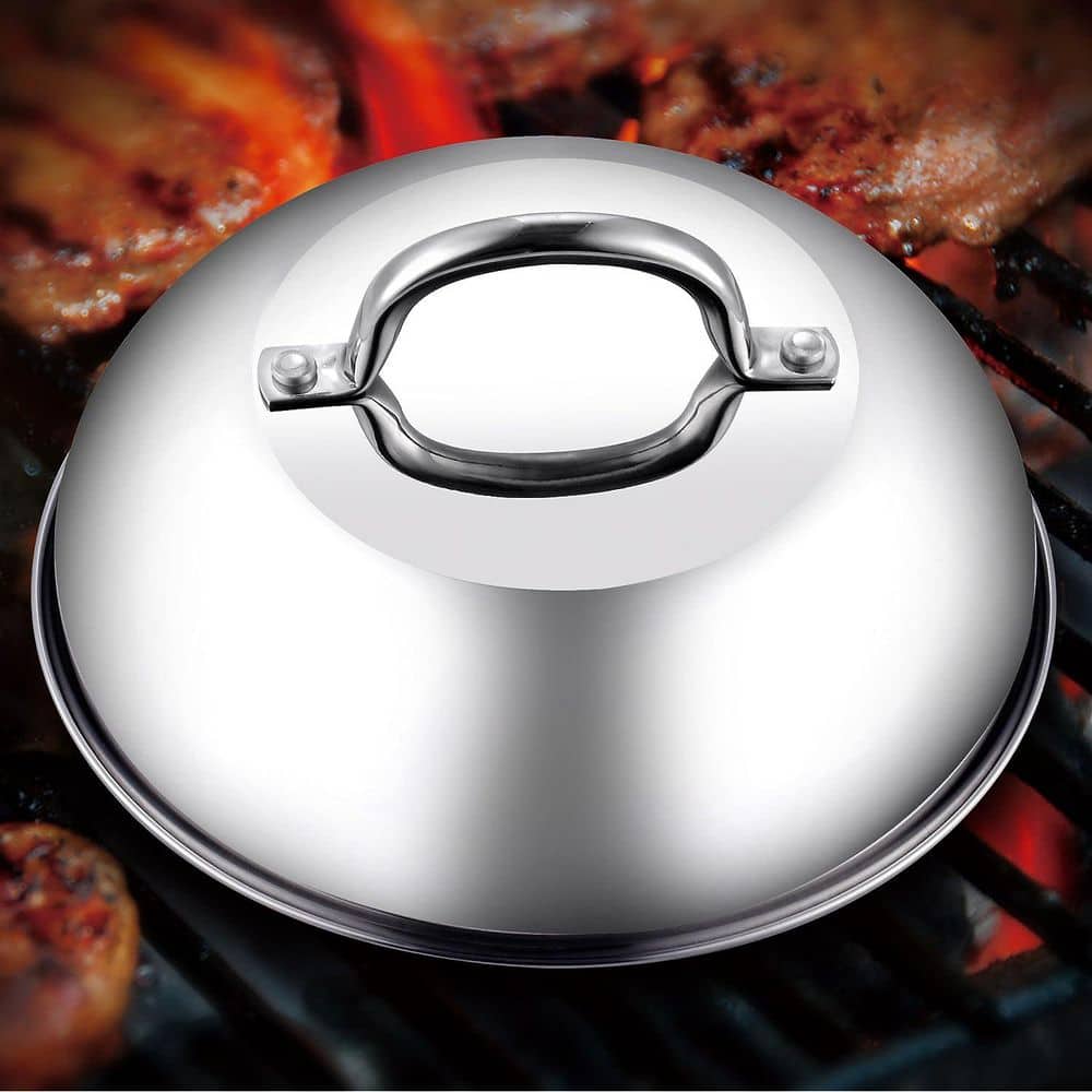 9.5-Inch Stainless Steel Grill Steaming Dome Lid