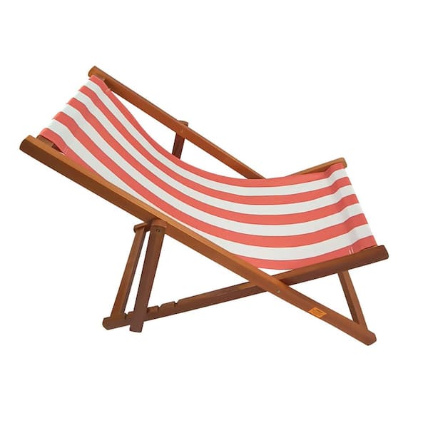 Populus Wood Beach Chair Orange Stripe HD0102HAH617 The Home Depot