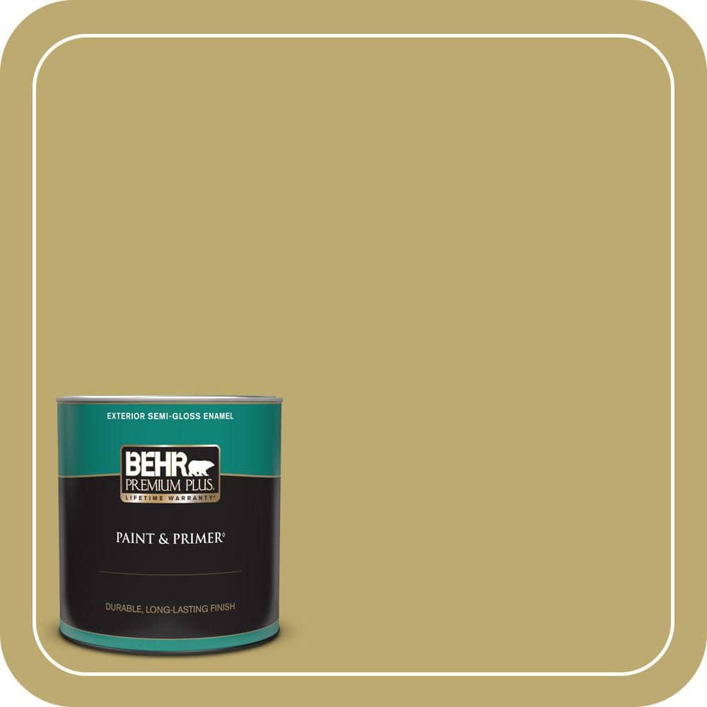 1 qt. #370F-5 Coriander Seed Semi-Gloss Enamel Exterior Paint & Primer product image for price tracking