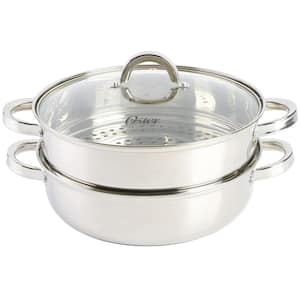 Sangerfield 3-Piece 11-in. Stainless Steel Everyday Pan with Steamer and Lid