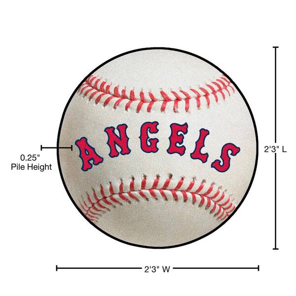 Fanmats Los Angeles Angels Baseball Rug - 27in. Diameter, White