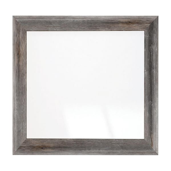 BrandtWorks 33 in. W x 33 in. H Americana Timber Rustic Sloped Wall Mirror