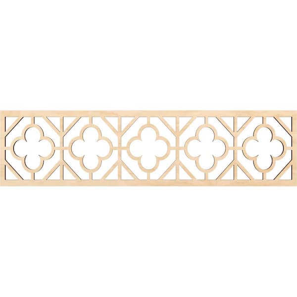 Ekena Millwork Hazelton Fretwork 0.375 in. D x 47 in. W x 12 in. L Birch Wood Panel Moulding