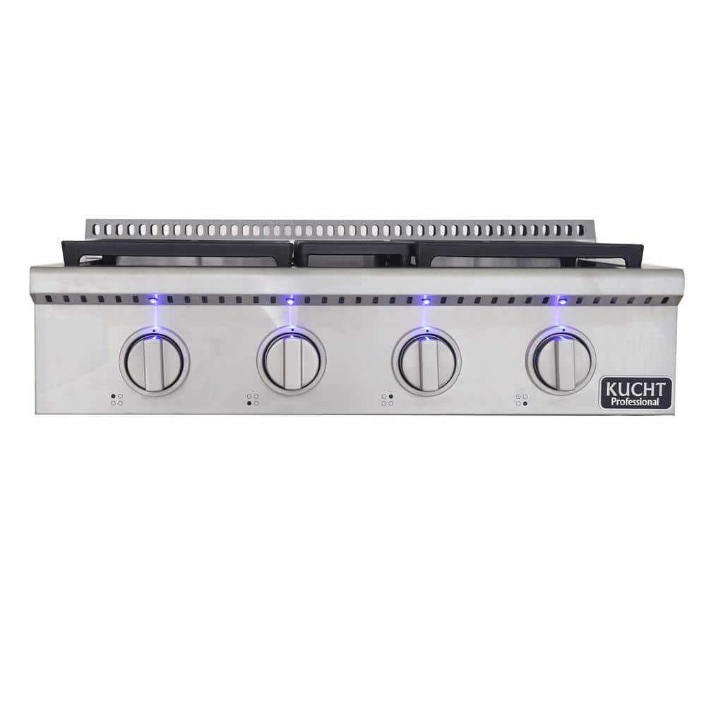 Kucht 30 Inch Stainless Steel 4 Burner Propane Range Top