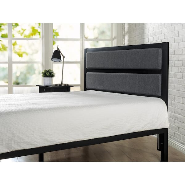 Zinus Viola Modern Studio Upholstered, Metal Headboard Full Size Bed