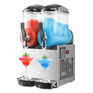 1055 oz. Stainless Steel Snow Cone Machine Commercial Slushy Machine 12 l x 2 Tanks Frozen Drink Machine Margarita