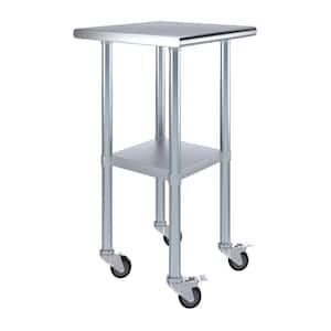 20 in. x 20 in. Stainless Steel Table with Casters