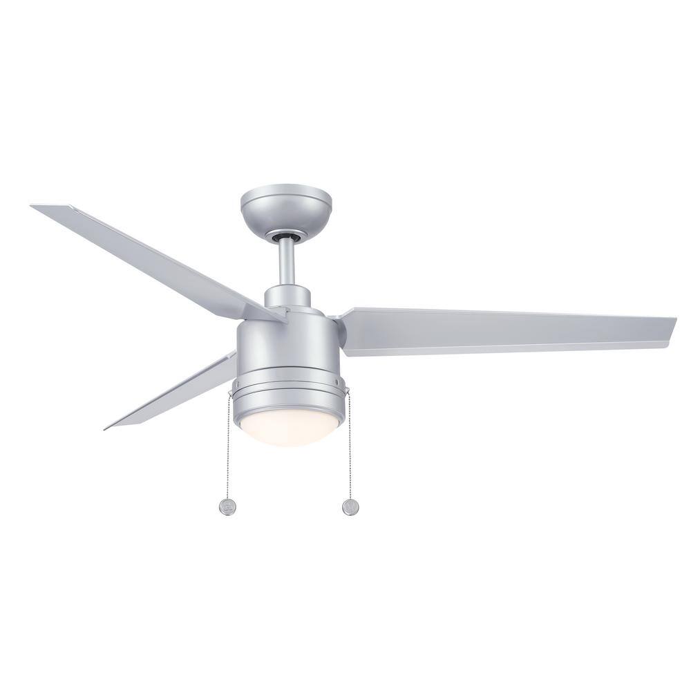 UPC 840506106680 product image for PC/DC 52 in. Integrated LED Indoor/Outdoor Silver Ceiling Fan with Silver Blades | upcitemdb.com