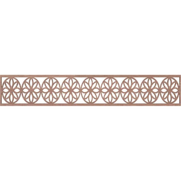 Ekena Millwork Blume Fretwork 0.25 in. D x 46.625 in. W x 8 in. L Walnut Wood Panel Moulding