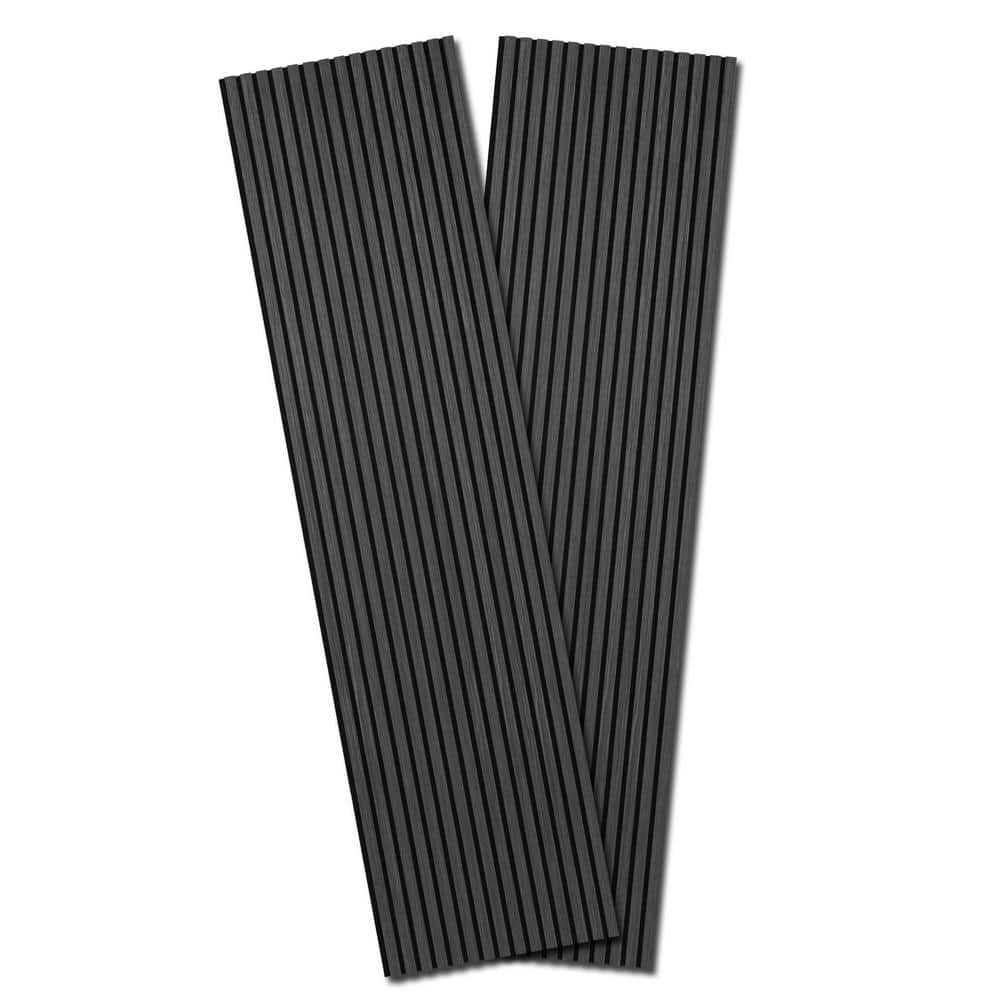 Art3dwallpanels Matte Black 4/5 in. x 7-7/8 ft. x 2 ft. Acoustic