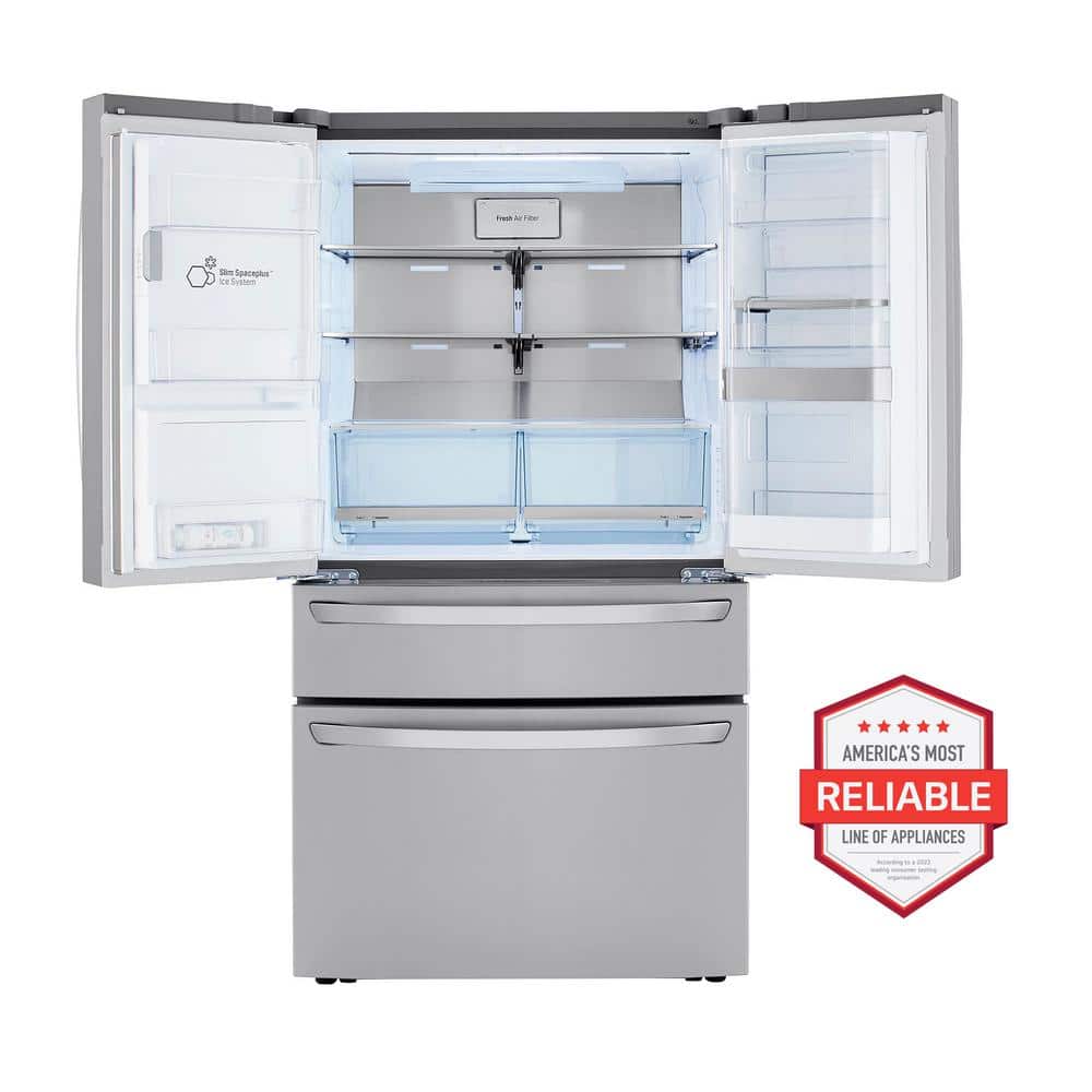 36" Stainless Steel Smart French Door Refrigerator with Ice Maker