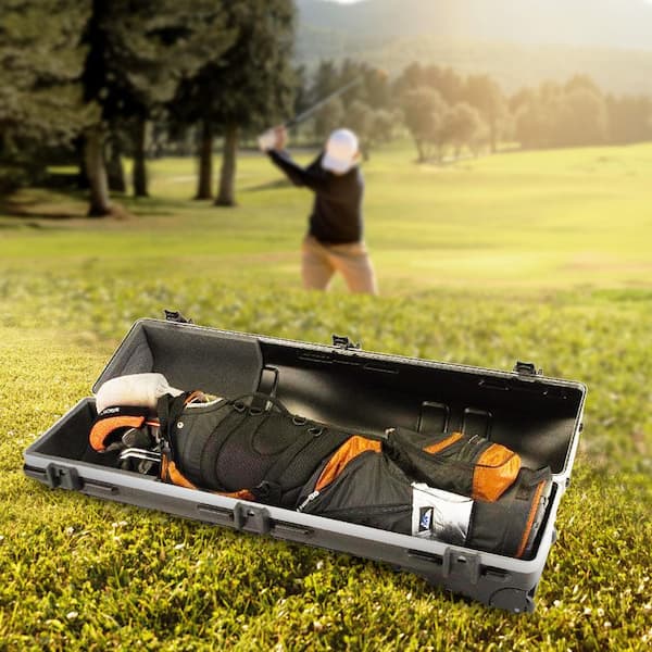 SKB Cases ATA Deluxe Standard Medium Hard Plastic Wheeled Golf Bag