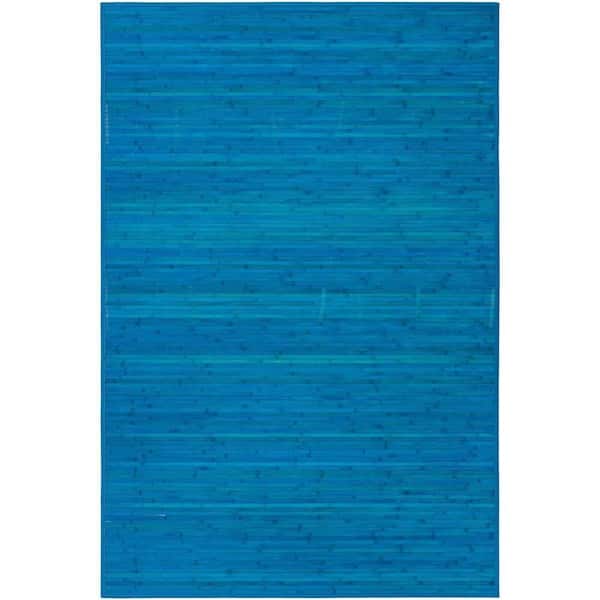 Bamboo Zhuzi Blue 5 ft. x 8 ft. Rectangle Area Rug