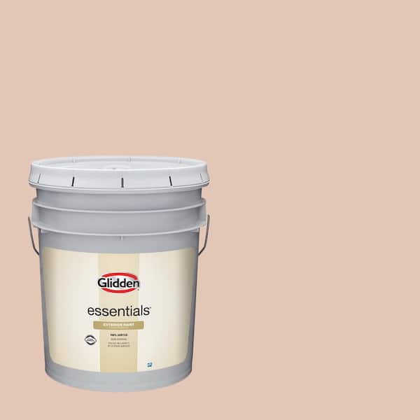 Glidden Essentials 5 gal. PPG1071-3 Champagne Wishes Satin Exterior Paint