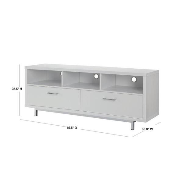 Coaster Home Furnishings Living Room 60 in. White Wood TV Stand