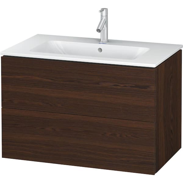 Duravit L-Cube 18.88 in. W x 32.25 in. D x 21.63 in. H Bath Vanity Cabinet without Top in Walnut Brushed