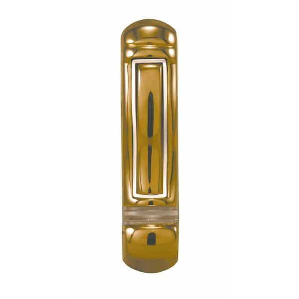 Heath Zenith Wireless Battery Operated Push Button with Lifetime, Polished Brass