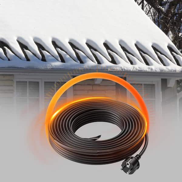 Self-Regulating Pipe Heating Cable, 30 ft. 5W/ft. Heat Tape for Pipes, Roof Snow Melting De-Icing, Gutter