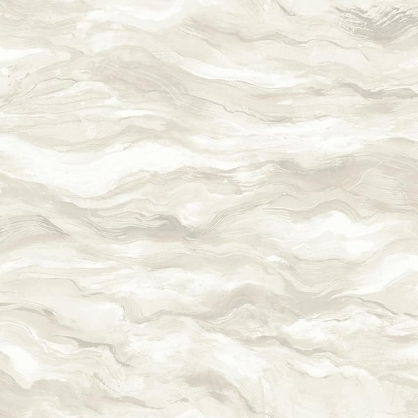 Chesapeake Pinnate Grey Leaves Wallpaper Sample