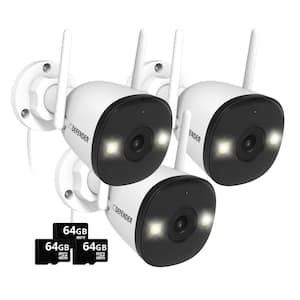 Guard Pro AI Plug-In Camera 4K HD AI Security Camera with Wi-Fi 6 and Color Night Vision, Human Detection -3 Pack 64 GB