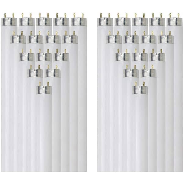 Sunlite 2 ft. 17-Watt T8 Linear Fluorescent Tube Light Bulb, Warm White 3000K (30-Pack)