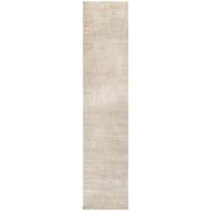Serenity Home Ivory 2 ft. x 8 ft. Abstract Contemporary Runner Area Rug
