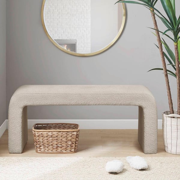 INK+IVY Steve Beige Bedroom Bench