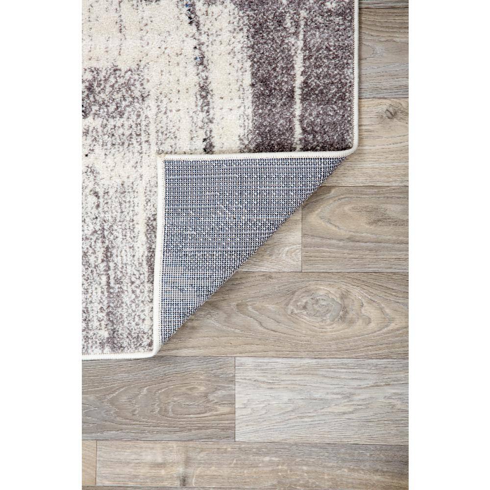 Gold and Gray Abstract 4' x 6' Reversible Synthetic Area Rug