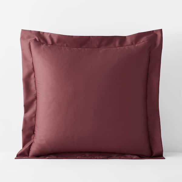 The Company Store Legends Hotel Supima Cotton Wrinkle-Free Redwood Sateen Euro Sham