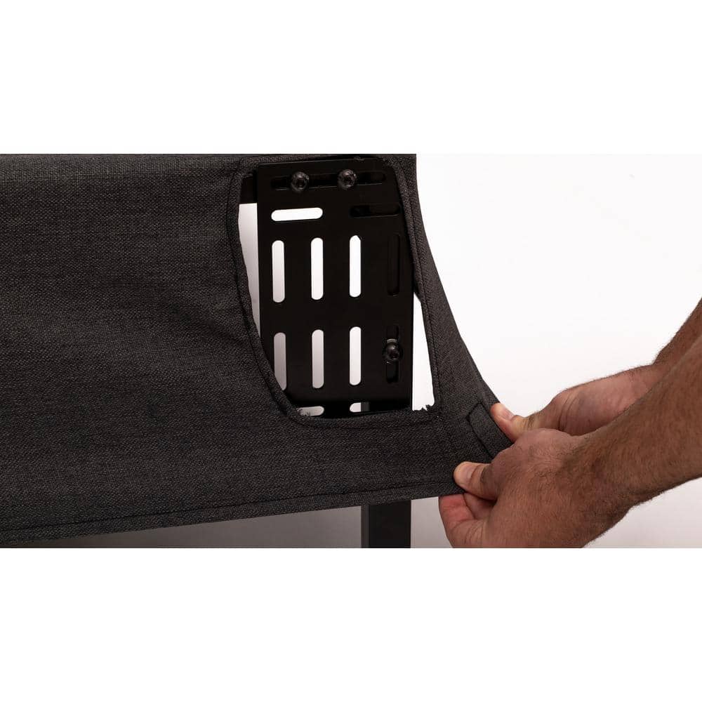 King Size Black Metal Mattress Foundation with Quick Snap Assembly