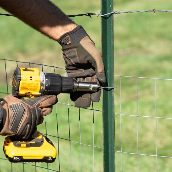 YARDGARD SpeedyTie Chain Link Fence Galvanized Steel Combo Pack T-Post Tie Wires (200 PCS), Drill Chuck