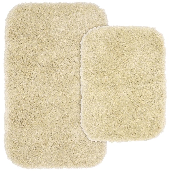 Garland Rug Serendipity Linen 21 in. x 34 in. Washable Bathroom 2-Piece Rug Set