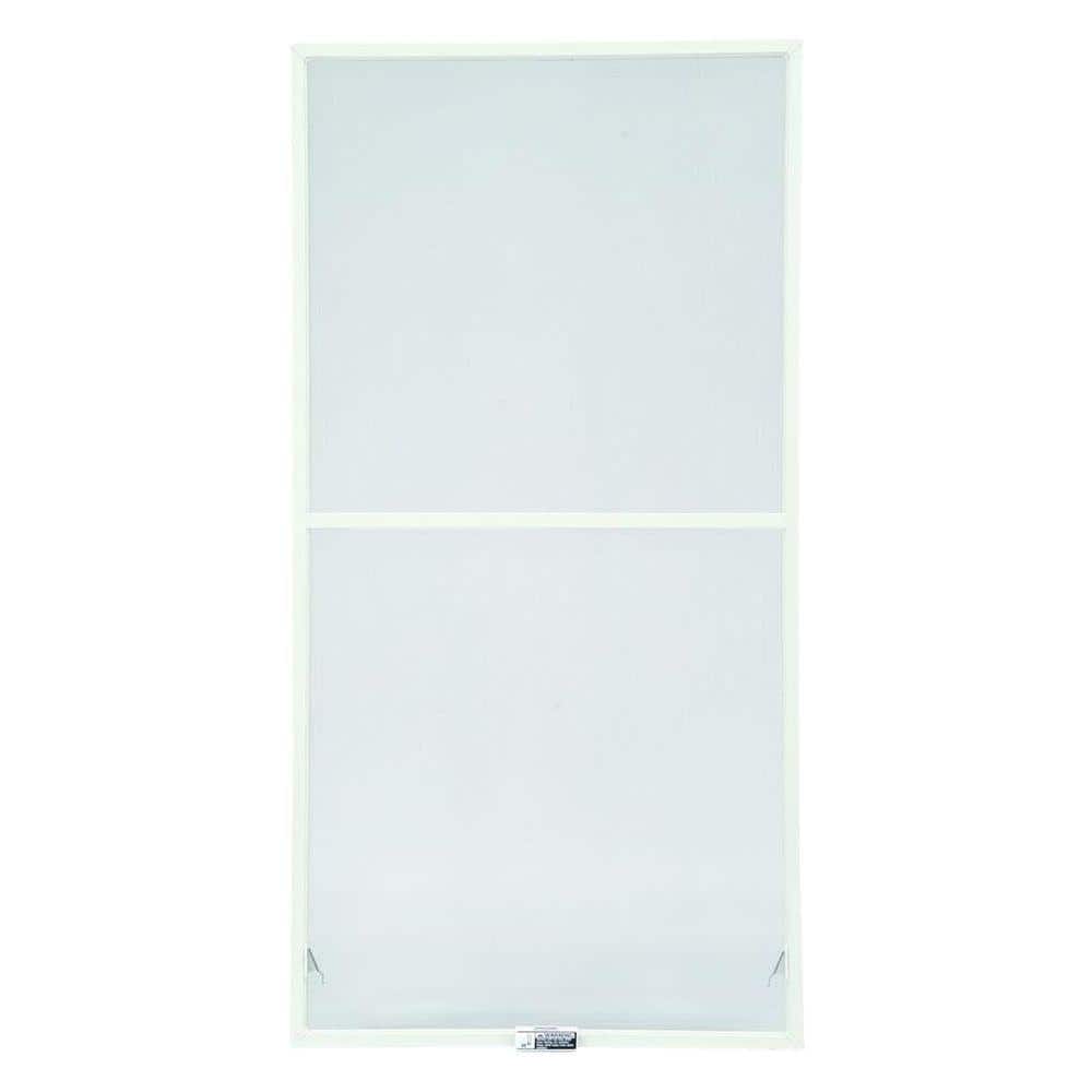 39-7/8 in. x 34-27/32 in. 200 and 400 Series White Aluminum Double-Hung Win