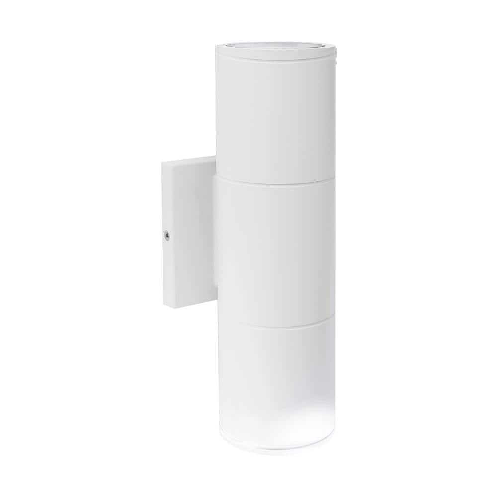 Architectural White Indoor/Outdoor Hardwired Cylinder Sconce with Integrated LED price history on PriceWatchPro
