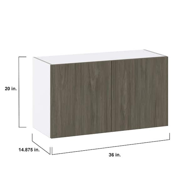 J COLLECTION Medora 101 in. W x 89.5 in. H x 24 in. D Textured Slab Walnut Assembled Laundry Cabinet Bundle