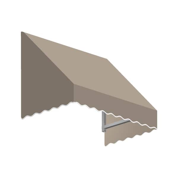 AWNTECH 8.38 ft. Wide San Francisco Window/Entry Fixed Awning (24 in. H x 48 in. D) Linen