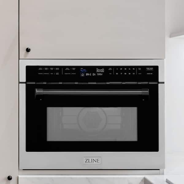 Autograph Edition 24 in. 1000-Watt Built-In Microwave Oven in Stainless Steel & Matte Black Handle