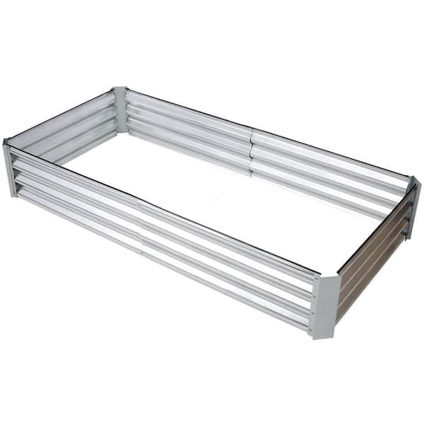 Zeus & Ruta 4 ft. x 3 ft. Metal Raised Garden Bed Cart with Legs for Outdoor Vegetables