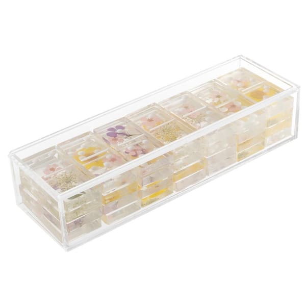 Trademark Games Acrylic Clear 28-Pieces Domino Game with Display ...