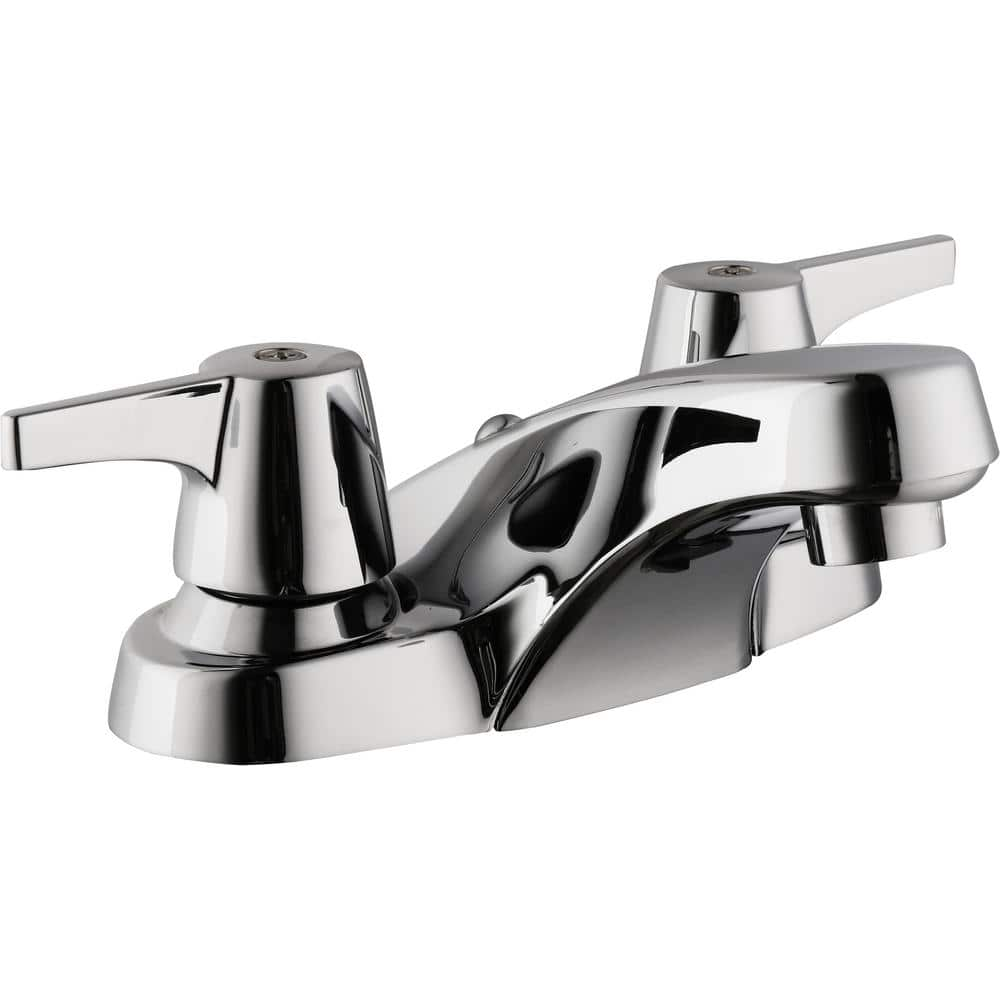 Glacier Bay Aragon 4 in. Centerset 2-Handle Low-Arc Bathroom Faucet without  Pop-Up Drain in Chrome HD67090W-5501 - The Home Depot