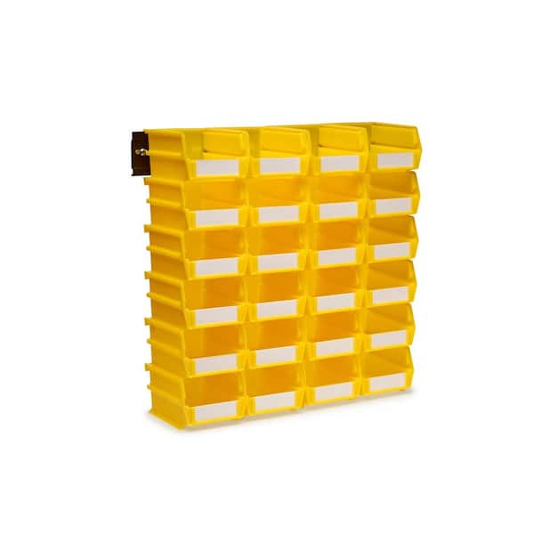 Triton Products 17 in. H x 16.5 in. W x 5.375 in. D Yellow Plastic 24-Cube Organizer