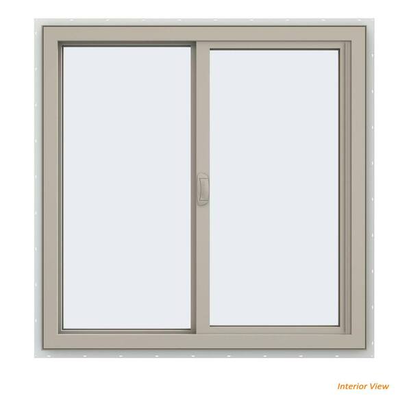 JELD-WEN 35.5 in. x 35.5 in. V-4500 Series Desert Sand Vinyl Left 