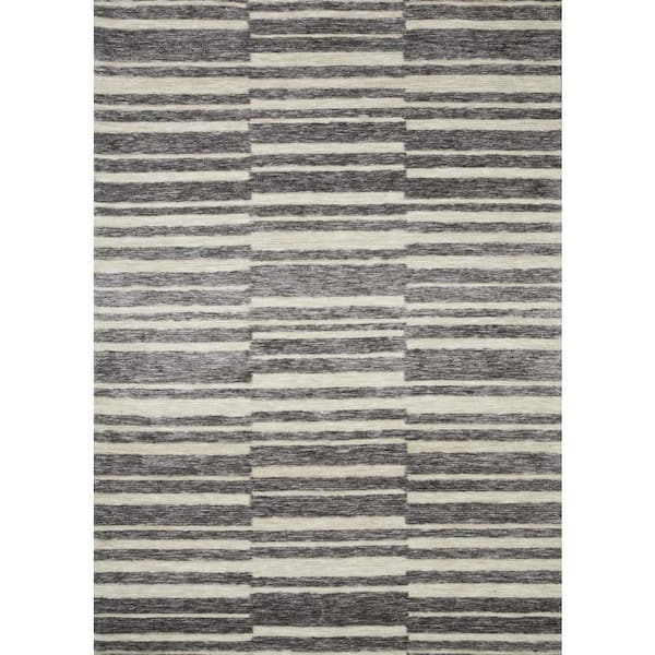 Loloi Neda Natural / Slate 18 in. x 18 in. Sample Modern Ultra Soft Area Rug