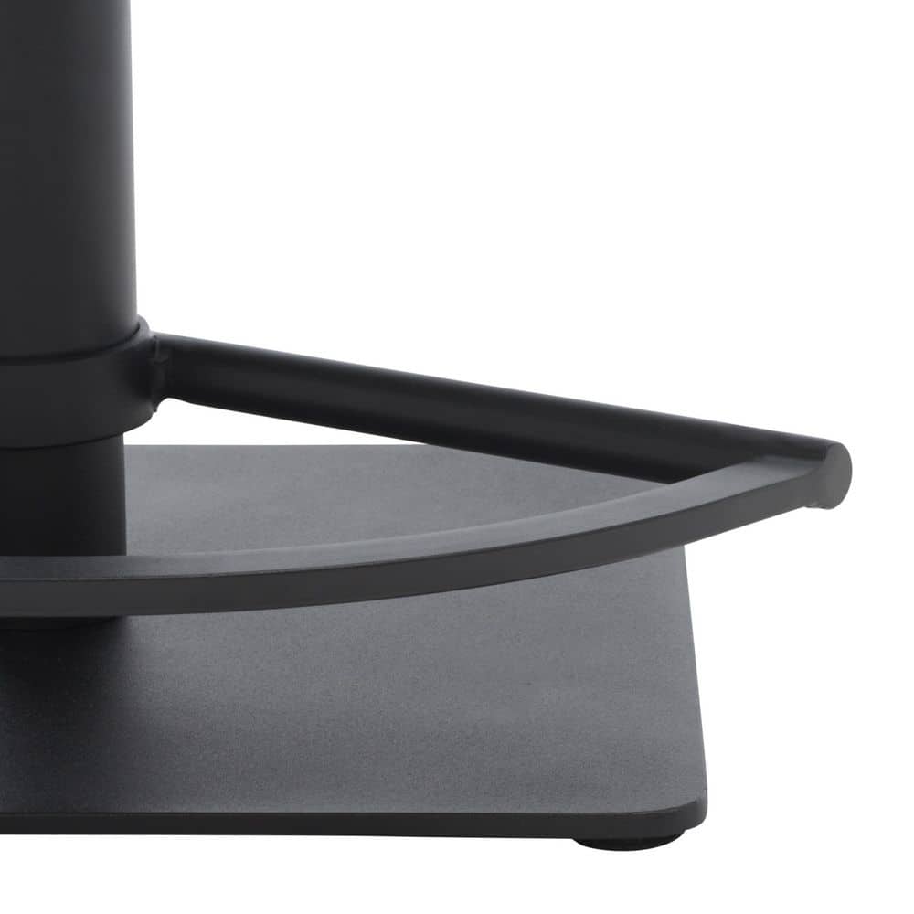 Adjustable Grey and Black Saddle Style Bar Stool