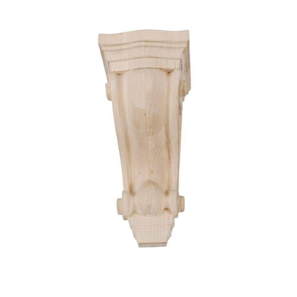 4-3/4 in Unfinished Alder Wood Traditional Corbel