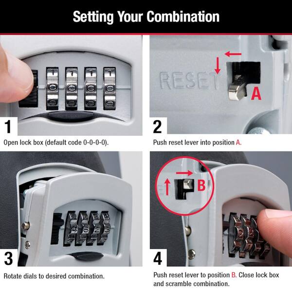 Pair Of Master Lock Combination Lock Boxes Safe Key Holder 